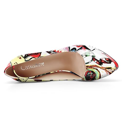 Image of Castamere Womens High Heels Platform Pumps Slip-on Stilettos 12CM Heel Office Dress Shoes