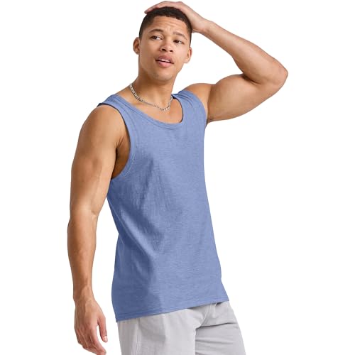 Image of Hanes Mens Originals Tri-Blend Tank Top, Lightweight Tanks for Men, Sleeveless Tank Shirt