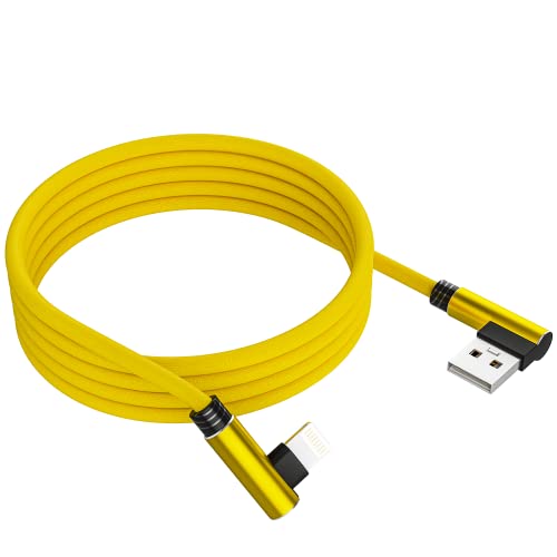 Ironten iPhone Lightning Charger, 100 Pack 6 Ft Yellow Apple MFi Certified Cable Nylon Braided Cable Fast Charging Cord Compatible with iPhone 14 13 12 11 Pro Max XR XS X 8 7 6 Plus SE iPad
