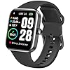 TOZO S2 44mm Smart Watch Alexa Built-in Fitness Tracker with Heart Rate and Blood Oxygen Monitor,Sleep Monitor 5ATM Waterproof HD Touchscreen for Men Women Compatible with iPhone&Android Black