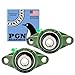 PGN - UCFL202-10 Pillow Block Flange Mounted Bearing 5/8" Inch Bore (2 PCS)