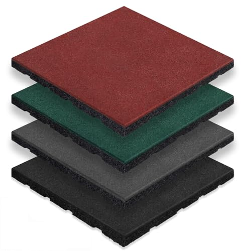 Floordirekt Universelle Schutzmatte, Fallschutzmatte - 50 x 50 x 2,5 cm, Grün - wetterfeste Bodenschutzmatte, Gummimatte - rutschfeste Oberfläche mit Drainage Floordirekt Universelle Schutzmatte, Fallschutzmatte - 50 x 50 x 2,5 cm, Grün - wetterfeste Bodenschutzmatte, Gummimatte - rutschfeste Oberfläche mit Drainage