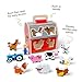 Melissa & Doug Take-Along Wooden Toy Barn, 11-Pc Portable Toddler Playset with Farm Animals & Pop-Up Roof, Preschool Learning Toys for Girls & Boys 2+