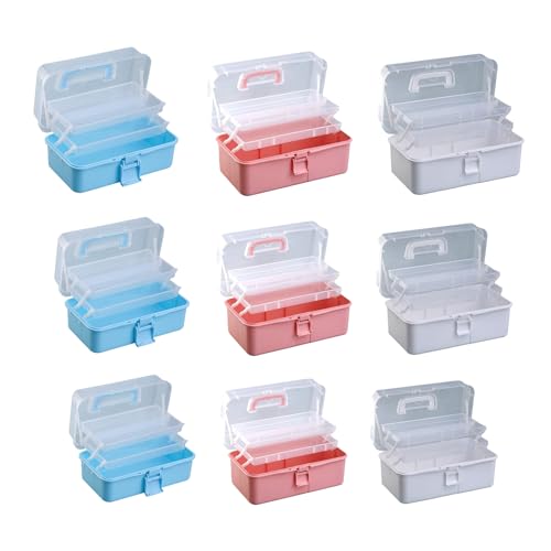 Boîte de rangement multifonction PANGBOER à 3 couches pour bureau - 4