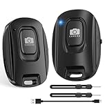 VYVIYON Bluetooth Camera Remote Shutter for iPhone and Android Smartphones, Rechargeable Wireless Phone Remote Control,Selfie Button for Photos and Videos, Charging Cable Included (2 Pack)