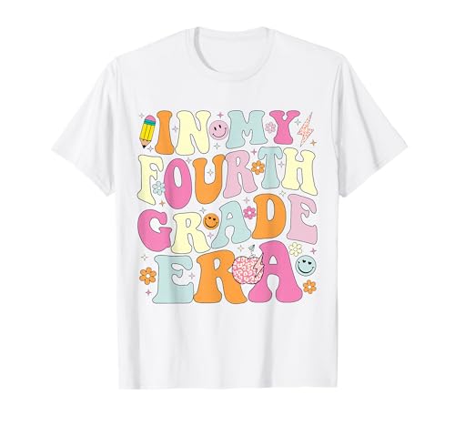 in My Fourth Grade Era 4th Grade Girl Teacher Back to School T-Shirt