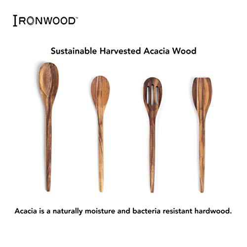 Ironwood Gourmet Espátula de madeira de acácia, 30,5 cm