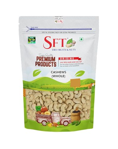 Image of SFT Pure Cashews Whole /Kaju, 200g, Nutritious & Delicious, Premium Kaju nuts, Rich in Protein, Magnesium & Phosphorus, Deluxe Size & Crunchy Nuts