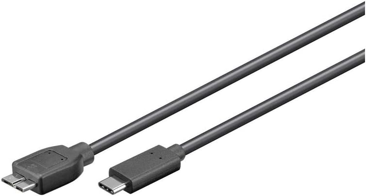 goobay 67995 USB-C to Micro-B 3.0 Cable, Black, 0.6m Length