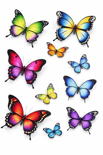Colorful Butterfly Stickers 10 Pack &ndash; Waterproof Vinyl Dec