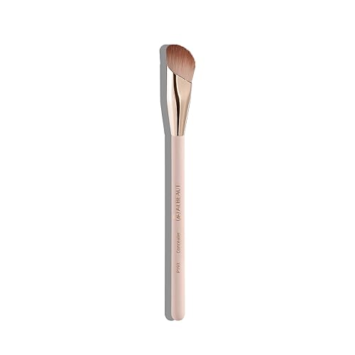Cepillo corrector en ángulo pequeño para iluminar debajo de los ojos, cepillo de maquillaje facial de precisión (193 pinceles corrector-rosa)