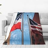 Manta con estampado de bandera mexicana americana, manta de franela suave y cálida para decoración de dormitorio, cama, sofá y silla