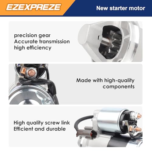 Image of Ezexpreze 17859N Starter Compatible with Nissan 2002 2003 2004 Frontier, Nissan Xterra V6 3.3L 02 03 04, 12V 1.4KW 11T CW, M000T87481 23300-4S103 17859 M0T87481 M0T87481ZC