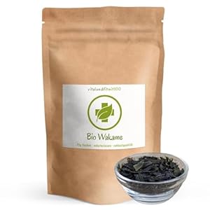 Bio Wakame Flocken - 25 g - mineralstoffhaltige Braunalge - getrocknete Algen-Flocken, Algenflakes, Meeresgewürz - von der Atlantikküste Spaniens - in Rohkost-Qualität - glutenfrei - OHNE Zusatzstoffe