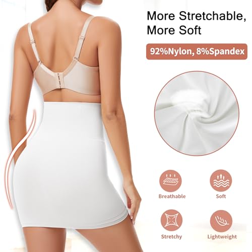 Image of MISS MOLY Shapewear Half Slip Dress for Women High Waist Body Shaper Seamless Tummy Control Skirt Smoother Under Dresses