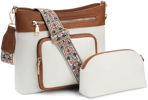 Cross Body Messenger Bag for women,Vegan Hobo Handbags Guitar Strap Purse with Detachable Wallet