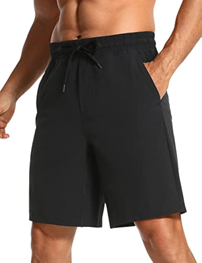 CRZ YOGA Men's Linerless Workout Shorts - 7'' / 9'' Quick Dry Running Sports Athletic Gym Shorts with Pockets