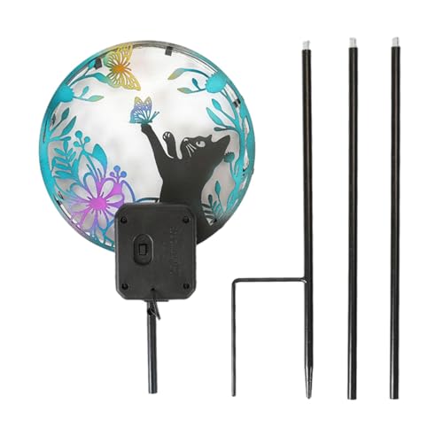 Lampe solaire décorative chat pour illuminer vos soirées sur le balcon ou la pelouse