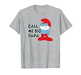 The Schtroumpfs Call Me Big Papa T-Shirt, Homme, Gris Chiné, L