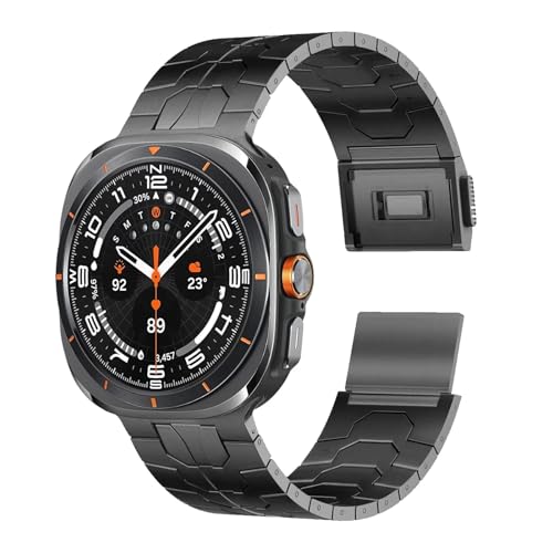 Strap de luxe Galaxy Watch Ultra 47 mm avec bracelet titane magnétique de rechange