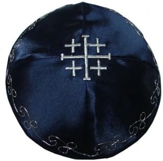 Kippah Jewish Cap-Jerusalem Cross-Four Colors