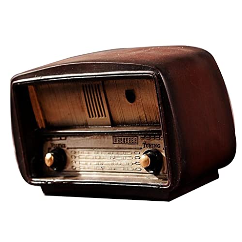 misppro Retro Radio Modello Resina Ornamenti Vintage Radio Craft Decorazioni Regalo - Marrone