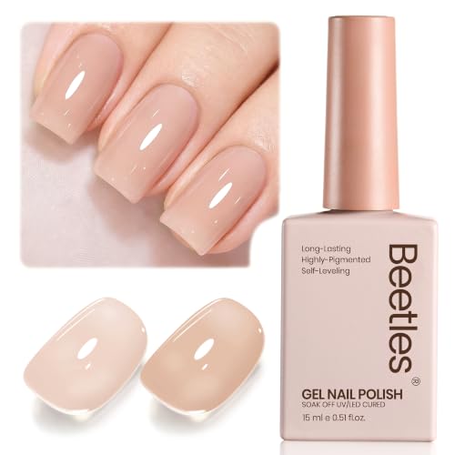 Image of Beetles Nude Gel Nail Polish, Perfect Nude 15ML Jelly Neutral Nail Polish