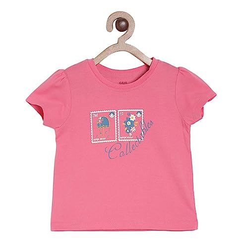 Image of miniklub Girls Pack of 3 Pink Printed Pure Cotton Tops