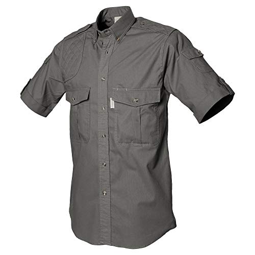Shooter Shirt for Men Short Sleeve, 100% Cotton, Sun Protection for Outdoor Adventures2