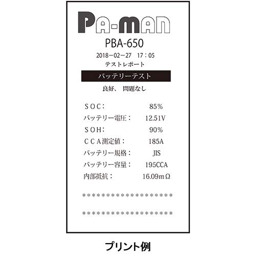 Amazon.co.jp: pa-man バッテリーアナライザー DC12V プリンター付 [ 4