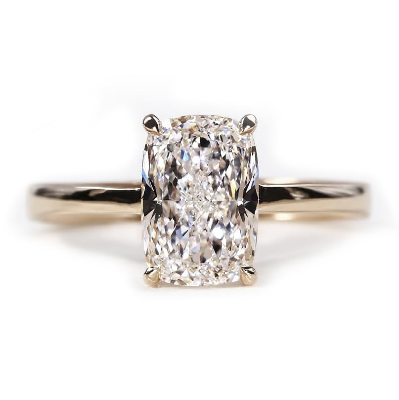 10K 14K 18K Gold 1-3 Carat Lab Grown Diamond Solitaire Ring IGI CERTIFIED Diamond Engagement Ring (D Color VVS2-VS1 Clarity)