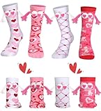 Swooflia 4 Pairs Valentine's Day Friends Socks Set - Cute and Stylish Matching Designs