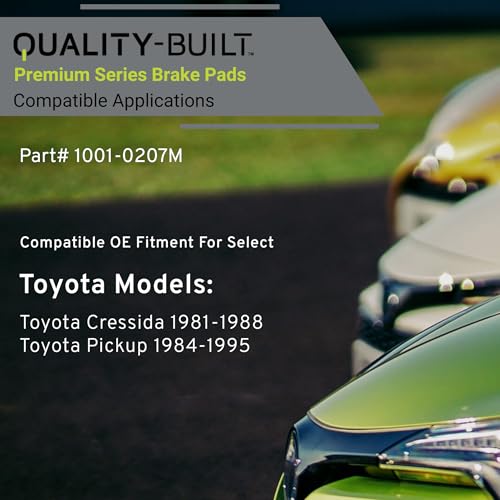 QUALITY-BUILT Front Semi-Metallic Brake Pads, Premium 1001-0207M, Compatible with 1981-1995 Toyota (Cressida,Pickup) by Quality-Built - Used condition - Image 3