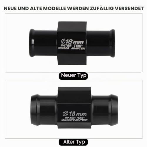 Wassertemperatur Verbindungsrohr Schlauch Sensor Messgerät Adapter für Universalmotorrad(18mm)