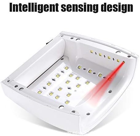 Nail Lamp 48W UV LED Nail Dryer, Painless Curing Lamp with Automatic Sensor, LCD Display, Memory and Pause Timer Function for Fingernail & Toenail Gel Polish