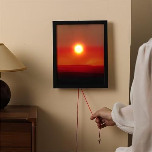 Luz nocturna de puesta de sol hecha a mano regulable en altura para decoracion de pared 4