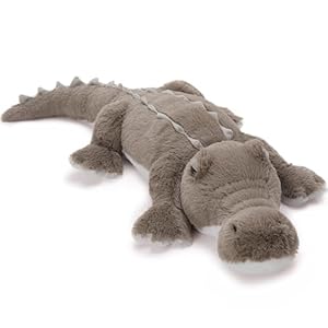 MorisMos 46 inch Giant Alligator Stuffed Animal, Soft Large Alligator Plush Pillow Toy, Big Stuffed Crocodile Gifts for Kids Boys Girls