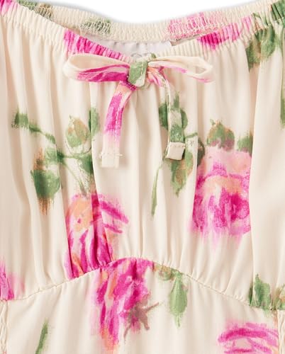 Image of The Children's Place girls Floral Smocked Babydoll Dress