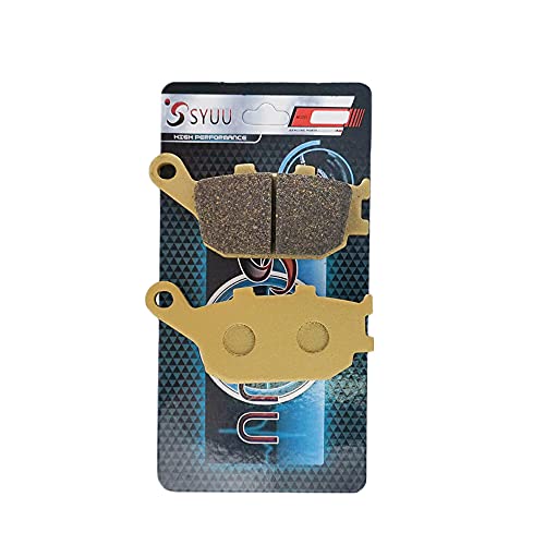 S SYUU Kupferfaser Motorrad Bremsbeläge Hinten kompatibel mit Yamaha FZ6 (FZ 600 S) Fazer (2007-2009) YZF 600 R6 (2003-2004) YZF-R6 & YZF-R1 (2005-2014) FZ8(2011-2013) FA174R