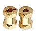 FriHobby Brass 12mm Wheel Spacer Wheel Hubs Extension Drive Adapter for Axial SCX10 & SCX10 II 1/10 RC Crawler (18mm)
