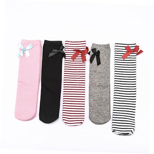 Over The Knee Sock High Socks Striped Stocking Bow Knee Socks Thigh Socks High Socks Black2