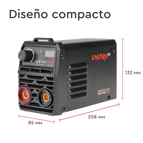Miniatura 9 de Dnipro-M Soldador Inverter Profesional 4400w 140a 230v Mma Con Inversor Igbt, Hotstart Y Termocontrol, Ligero Y Portátil 2,2 Kg . Sab-14d Mini