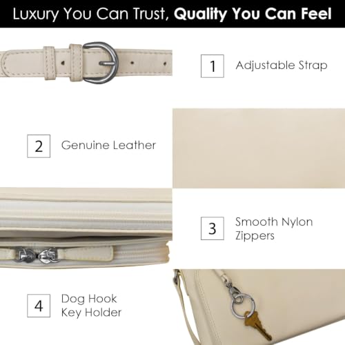 Image of ili New York Genuine Leather Crossbody Bags for Women - Premium RFID Blocking Shoulder Bag Organizer with Adjustable Strap