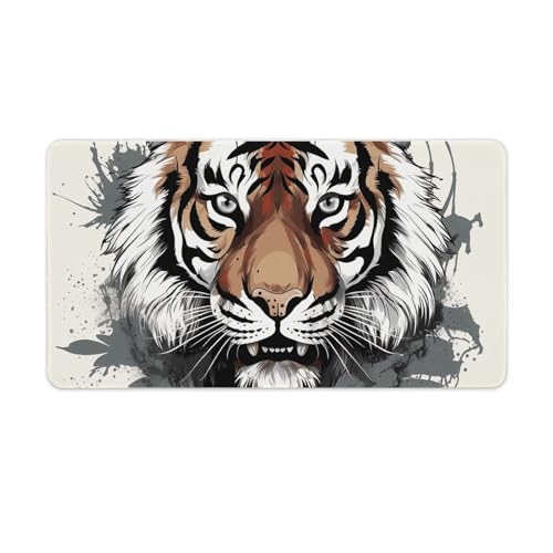 Grand tapis de souris tigre imperméable sous-main caoutchouc
