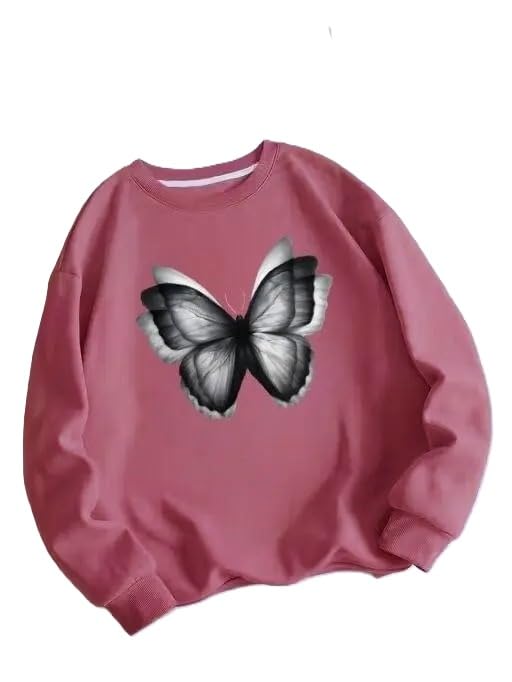 Women Comfortable Casual Winter Stshirt Long Sleeve Warm Fleece Fashionable Hoodie Pink S-image-2