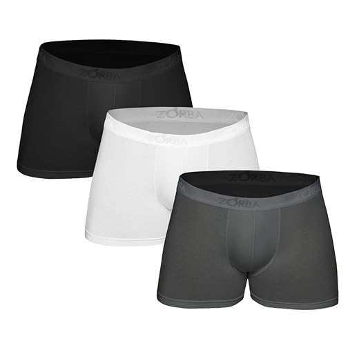 Kit 3 Cuecas Zorba Boxer Fit Modal 689 Preto/Branco e Cinza