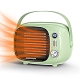 Coolfor Space Heater, Fast Heating Desk Heater with Temperature Control, 800W/500W Safe and Quiet Ceramic Heating Fan for Home Bedroom Office Desk Indoor Use(Green)