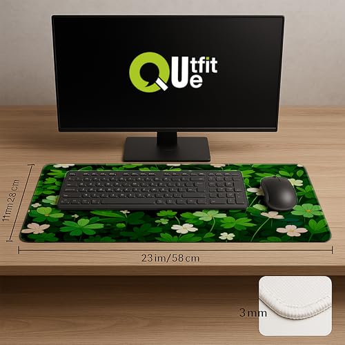 Image of Printed Gaming Mousepad - Premium Stitched Edges, Smooth Surface,Size 11x23 inches, Non-Slip Rubber Base - Ideal for Office & Gaming Setup (Anime Grass cat)