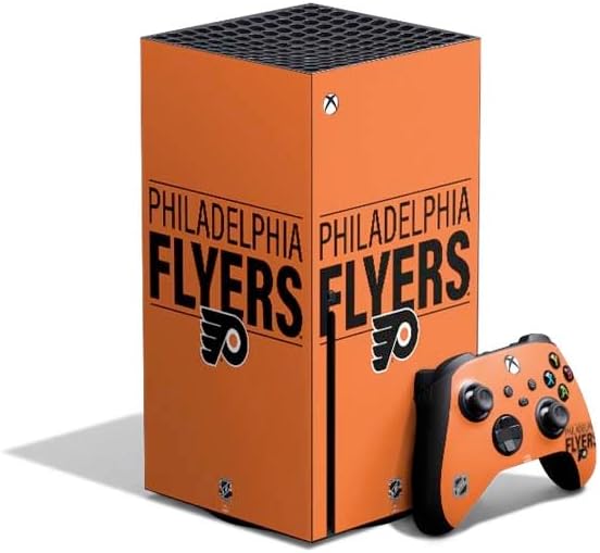 Skinit Decal Gaming Skin Compatible with Xbox Series X Bundle - Officially Licensed NHL Philadelphia Flyers Jersey Design
