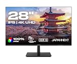 JapanNext Monitor 28" IPS 4K UHD (3840x2160) | Tecnologia HDR | Inclinazione regolabile Altoparlanti integrati Compatibilità VESA | sRGB 100% G-Sync/FreeSync | Garanzia 2 anni | JN-IPS2802UHDR